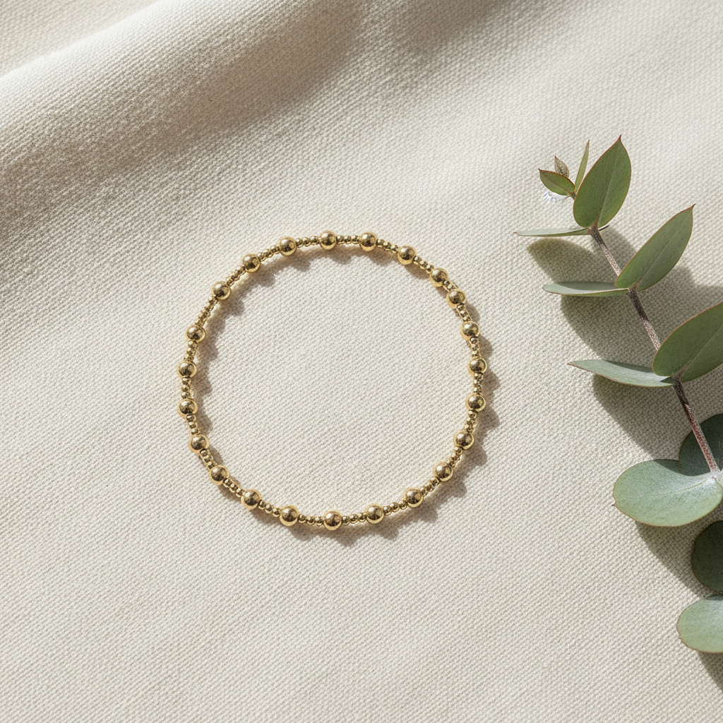 Beaded Bracelet — Flat Lay