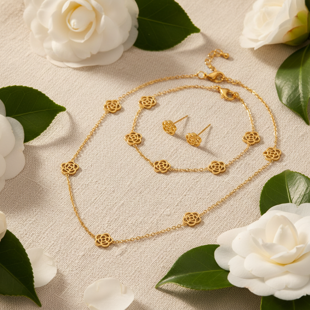 Camellia Flat Lay