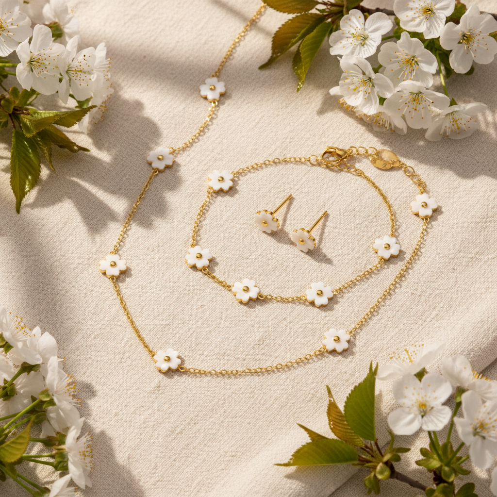 Cherry Blossom Flat Lay