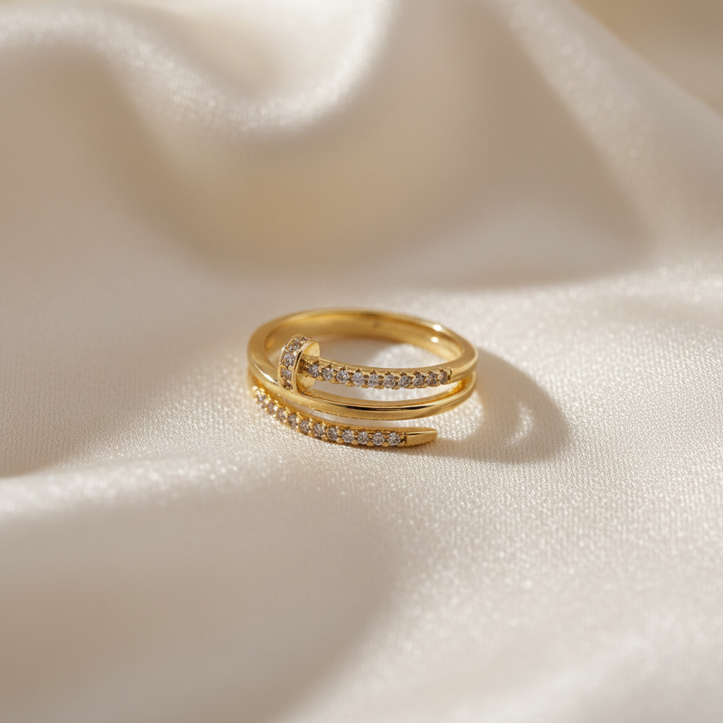 Double Band Ring — Silk Flat Lay