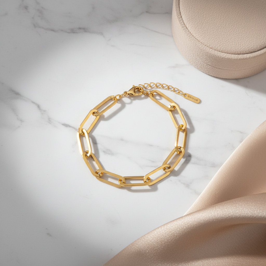 Cross Chain Bracelet — Gold