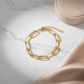 Cross Chain Bracelet — Gold