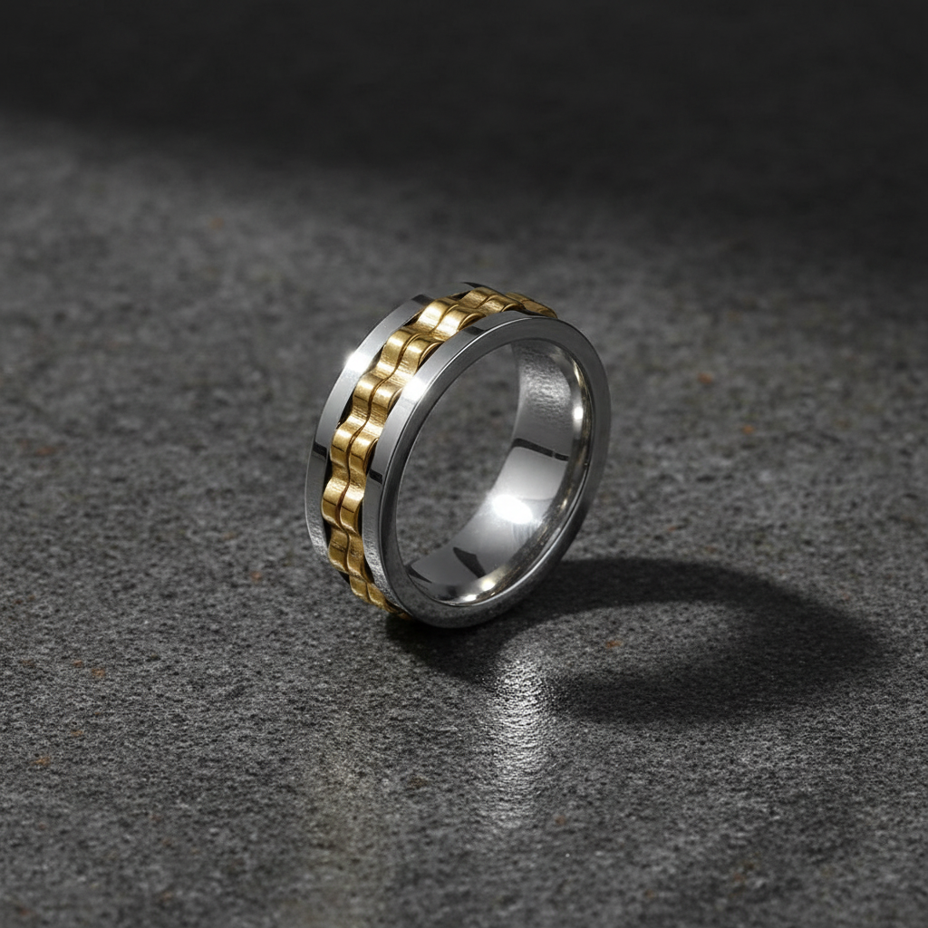 Gold Spinner Ring — Concrete
