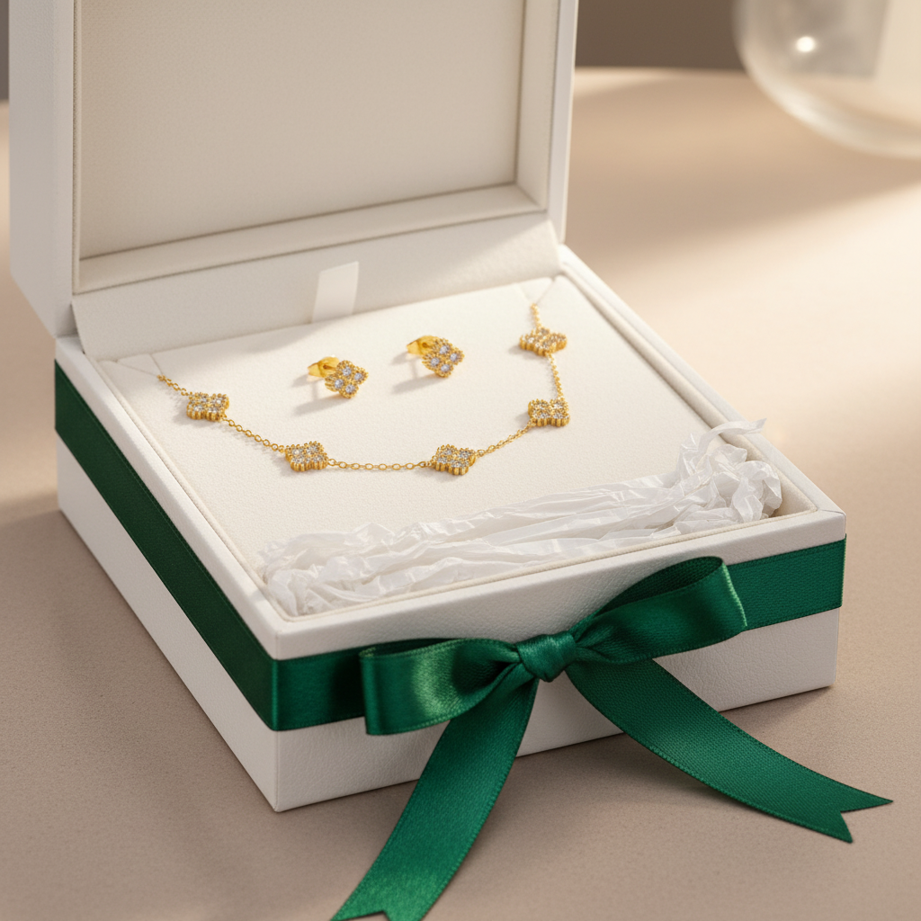 Green Ribbon Gift Box