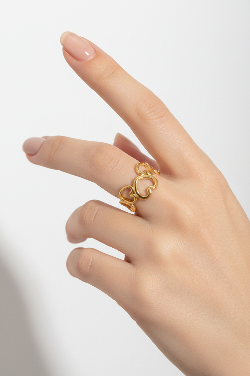 Hollow Heart Ring Portrait