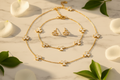 MOP Three-Leaf Clover Jewellery Set