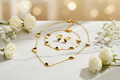 Marble & White Flowers