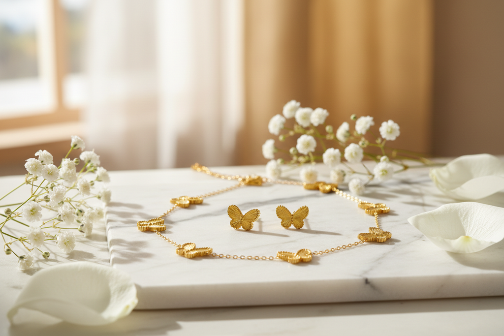 Marble & White Flowers