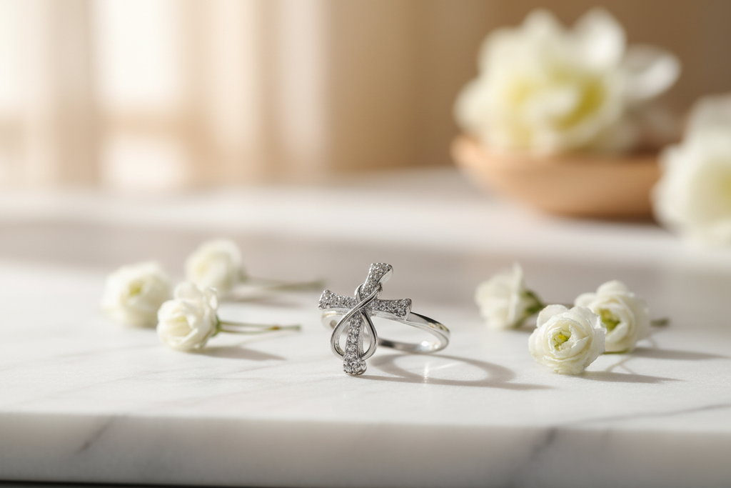 Marble & White Flowers