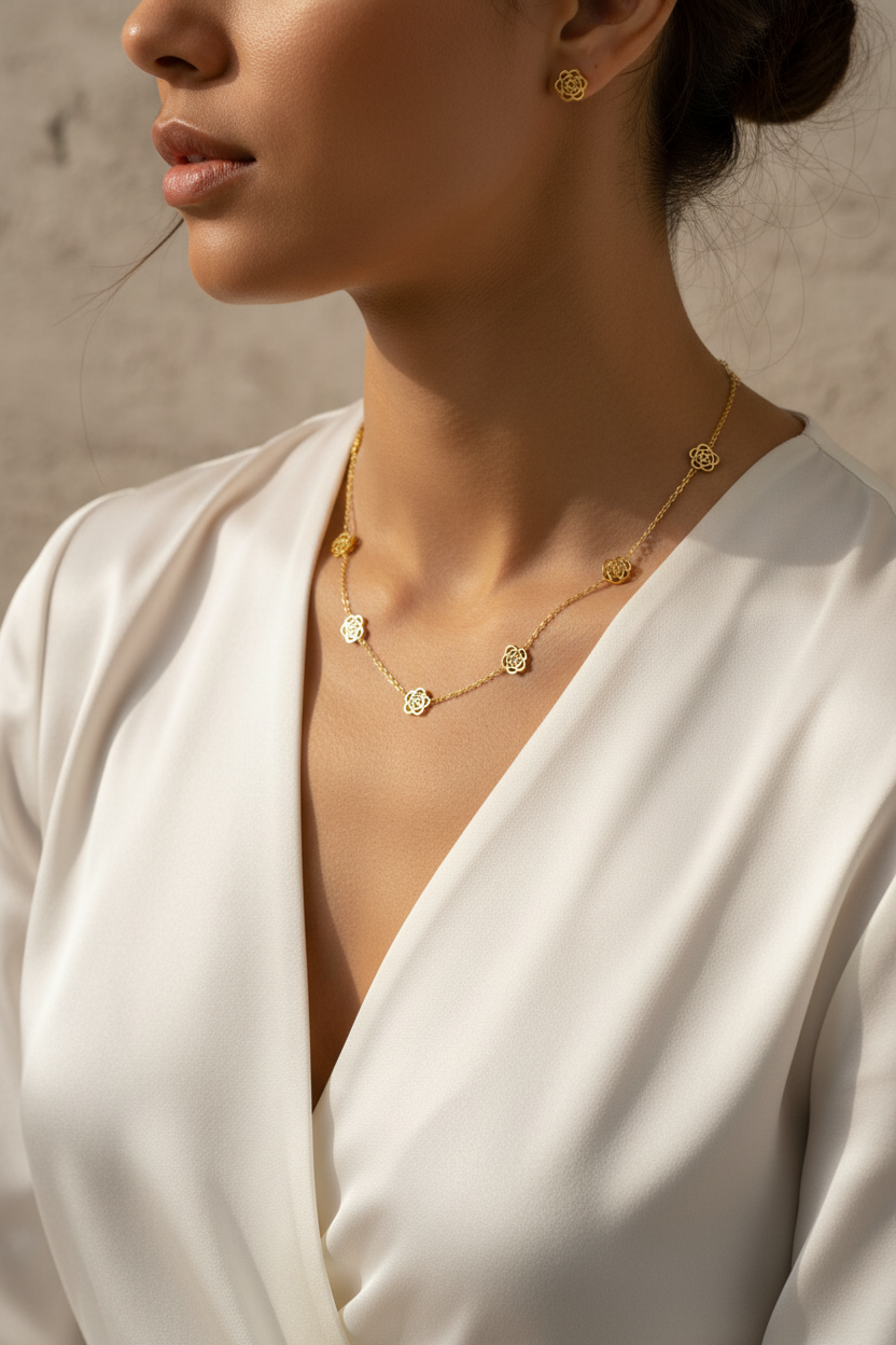 Medium Skin Neckline
