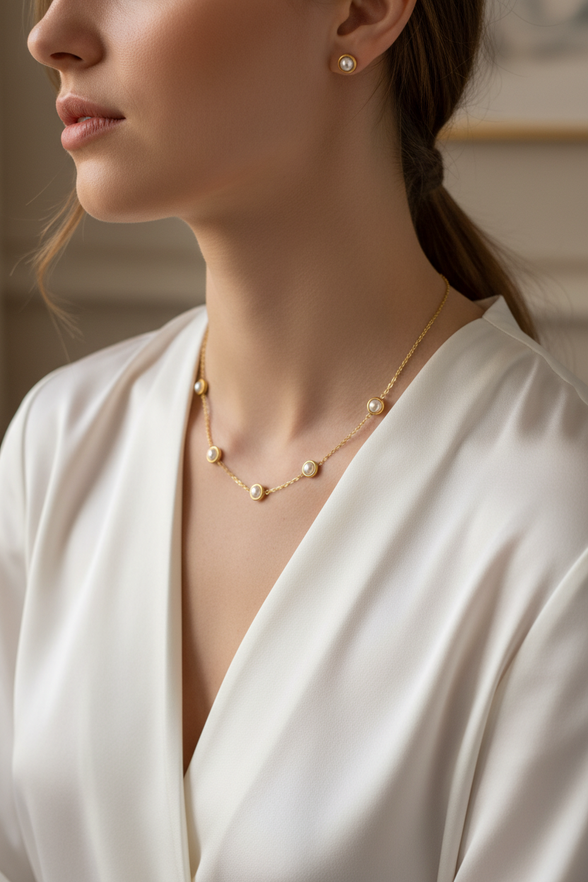 On-model White Silk