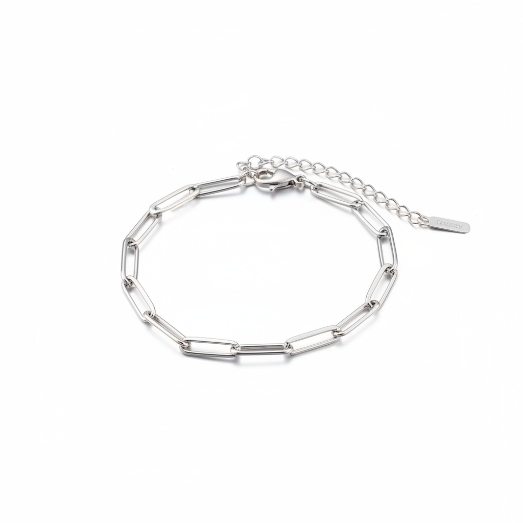 Cross Chain Bracelet — Steel