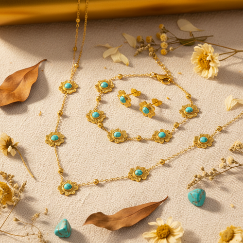 Turquoise Flat Lay