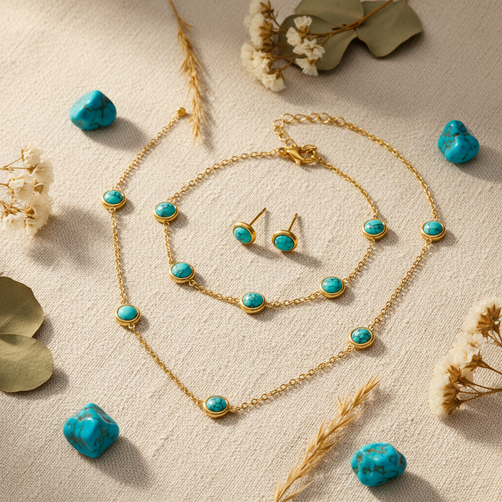 Turquoise Flat Lay