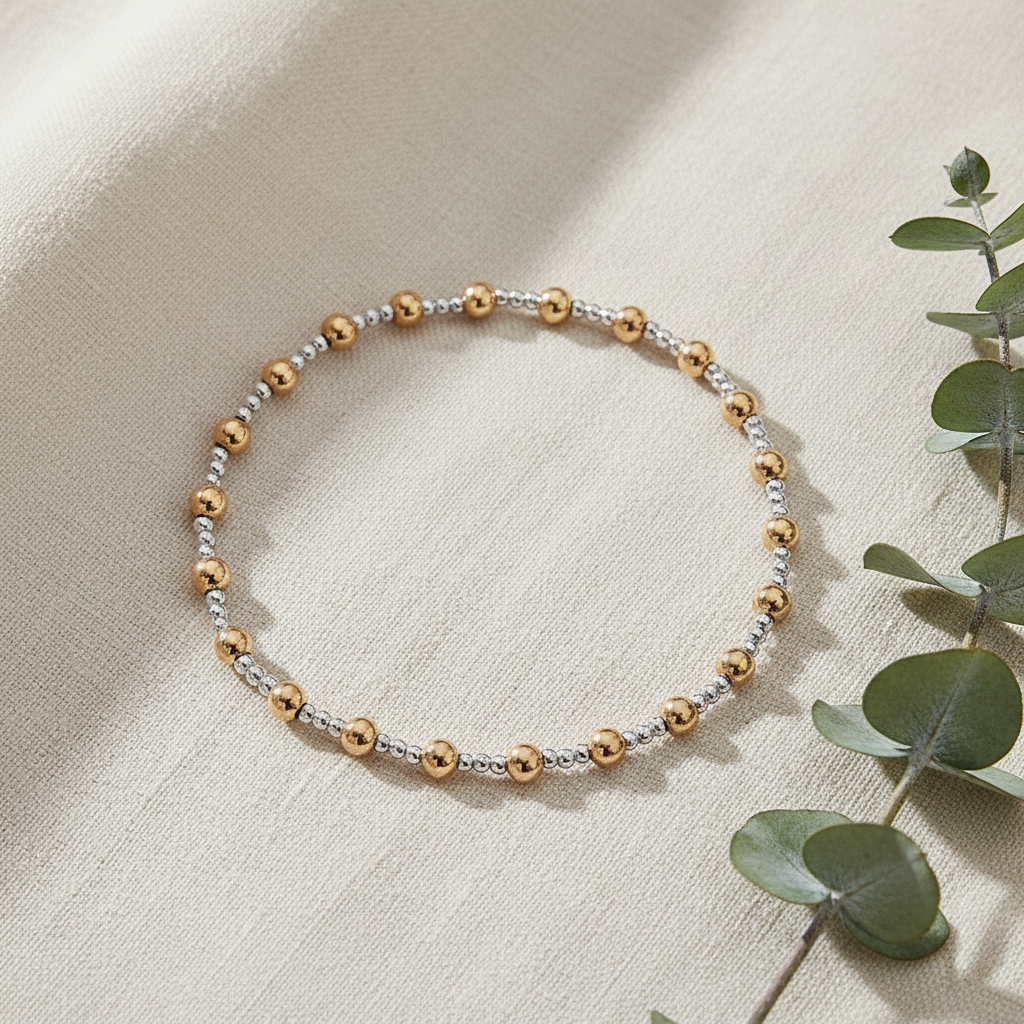 Two-Tone Bracelet — Flat Lay