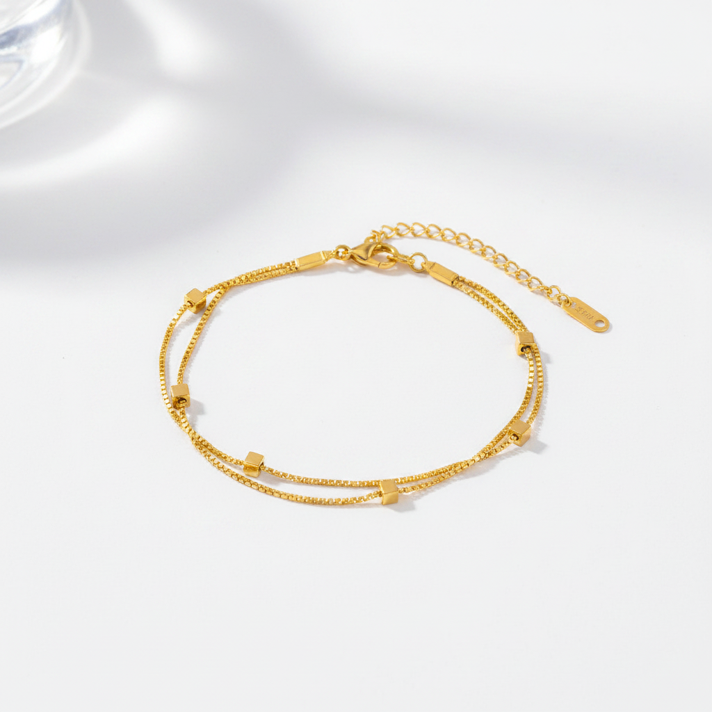 Double Layer Cube Bracelet
