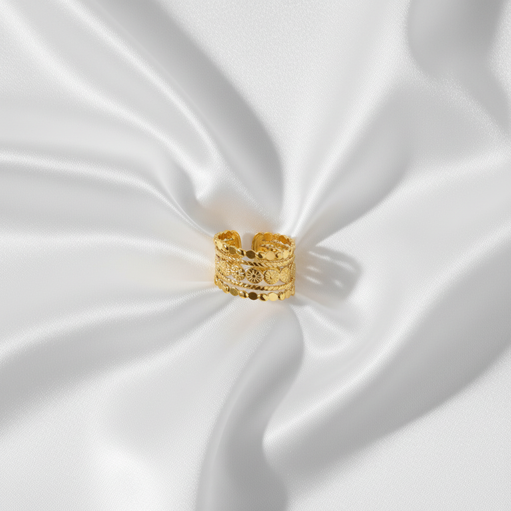 White Silk Flat Lay